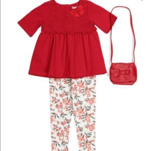 New 3pc set little girls size 4T.